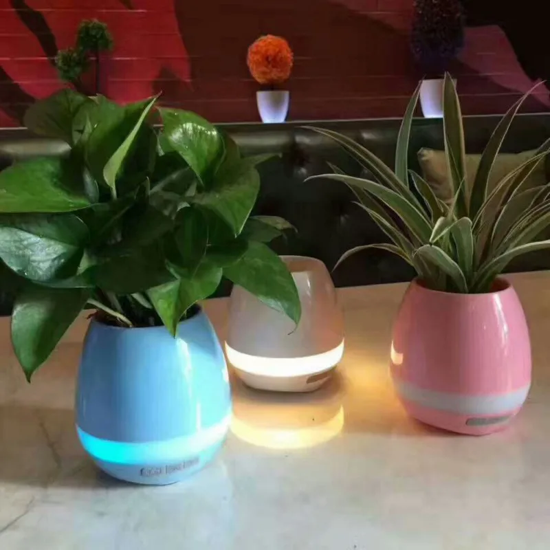 3 в 1 беспроводной Bluetooth динамик музыкальный цветочный горшок Ночной светильник