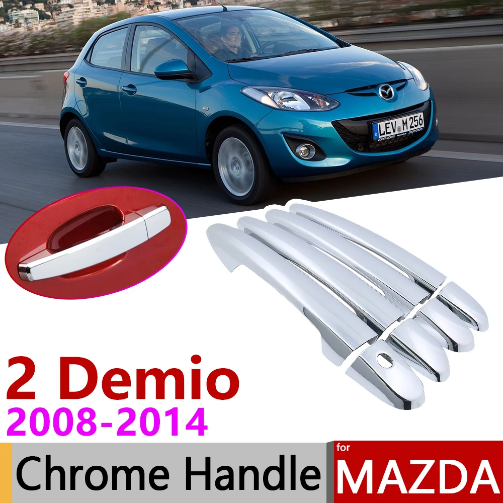 Хромированная накладка на дверную ручку для Mazda 2 Demio Mazda2 2008 ~ 2014 автомобильные