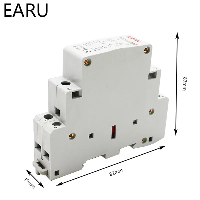 Американская классификация проводов 2р 16A 20A 25A 1NO 1NC 2NO 2NC AC 220V 230V 50/60Hz Din рейка