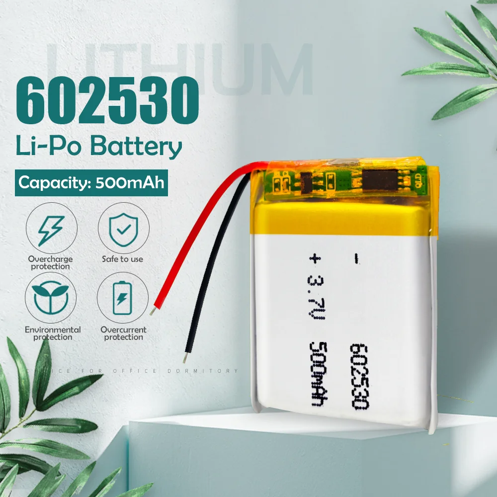 3 7 в 500 мА · ч 602530 Φ для умных часов MP3 MP4 MP5 GPS PSP Drive рекордер bluetooth