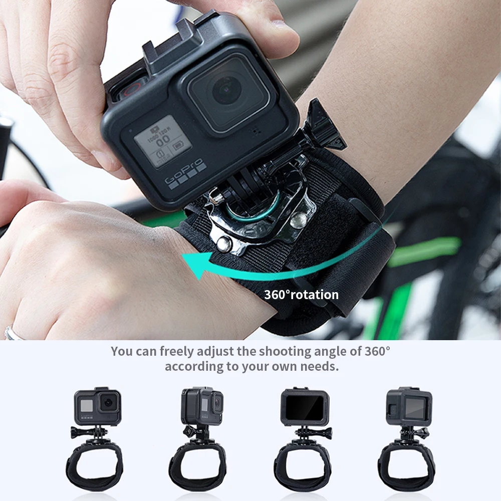 Комплект аксессуаров HONGDAK для Gopro Hero 10 9 8 7 6 5 черный водонепроницаемый корпус