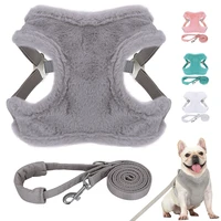thick small dog harness leash set nylon winter warm dogs puppy harness vest leashes for chihuahua soft reflective pet vest