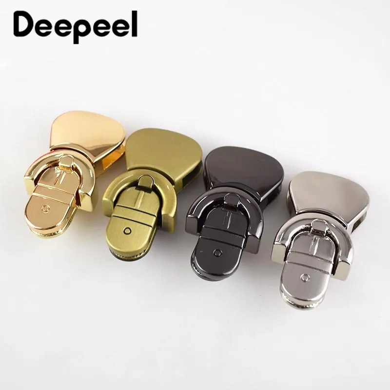 

2Pcs Deepeel 27*50mm Handbag Lock Buckle Fashion Twist Turn Lock Snaps for DIY Replacement Bags Purse Clasp Closure Accessories