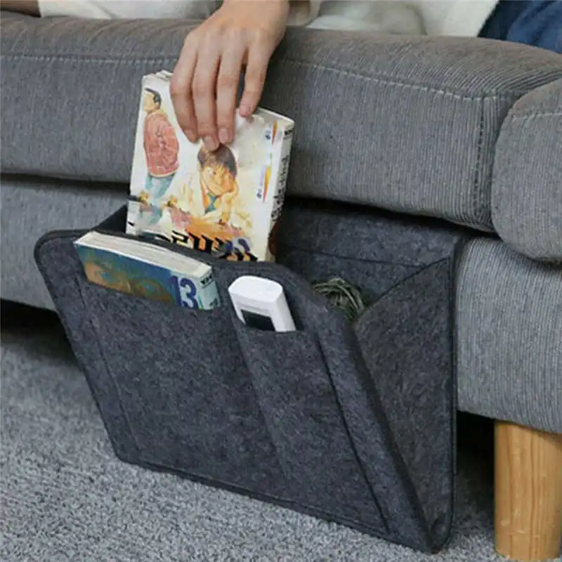 

Remote Control Hanging Caddy Bedside Couch Storage Organizer Bed Holder Pockets Bed Pocket Sofa Organizer Pockets Book Holder