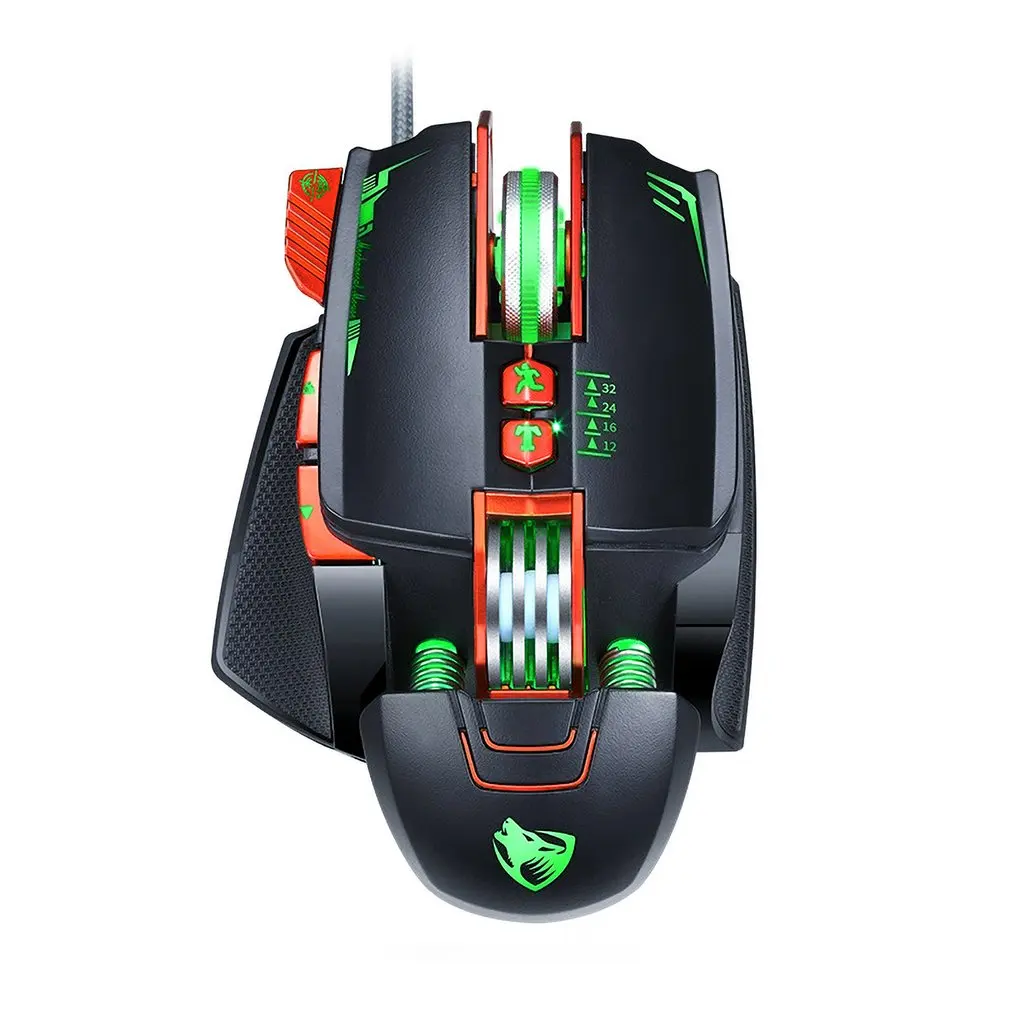 Профессиональная игровая мышь DPI, регулируемая компьютерная светодиодный ческая светодиодная игровая мышь, USB Проводная эргономичная мышь ...