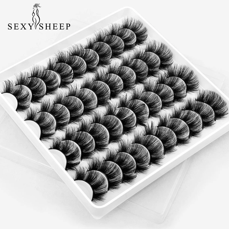 8/20 пара толстые накладные ресницы перекрестная завивка грязные мягкие 3D