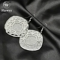 fkewyy korean fashion earrings for women 2021 vintage luxury jewelry gothic accessories double layer dangle earrings fashion