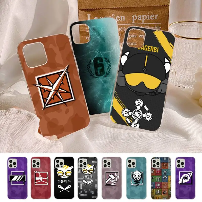 

R6 Rainbow Six Siege Phone Case for iphone 13 8 7 6S Plus X 5S SE 2020 XR 11 12 mini pro XS MAX