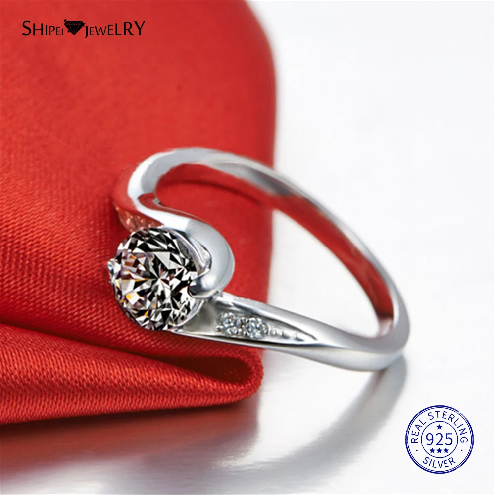 Женское кольцо из серебра 100% пробы с муассанитом 2 карата|Кольца| |