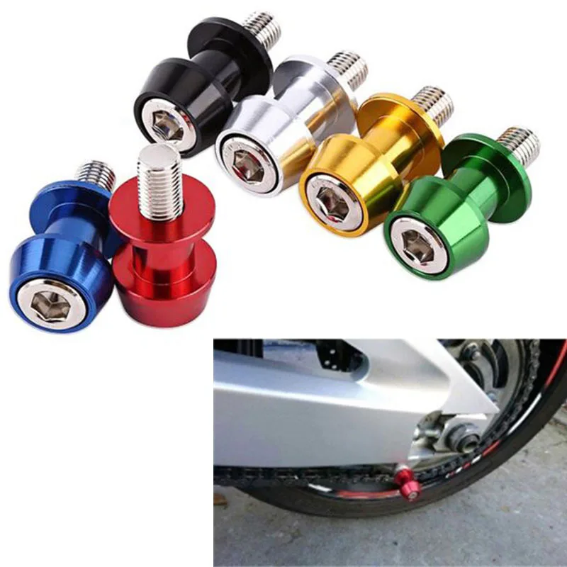 

2pcs 8mm Aluminum Motorcycle Stand Swingarm Spools Slider Stand Screw Swingarm Motorcycle Accessory