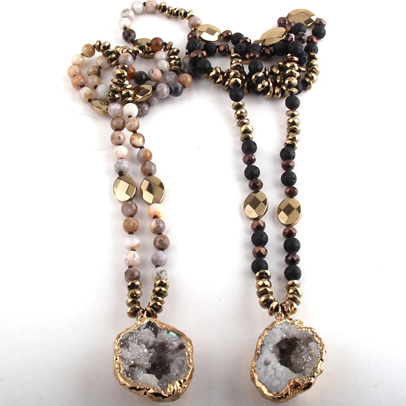 RH модное богемное этническое ювелирное изделие из натурального камня/гематит с