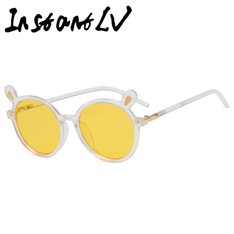 Металлические черные круглые солнцезащитные очки для детей Брендовые маленьких