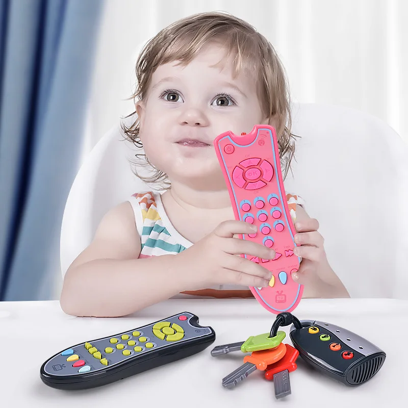 Brinquedos do Bebê Chave do Carro Brinquedo de Aprendizagem para o Bebê Parar de Chorar Telefone Móvel Inteligente Controle Remoto Cedo Brinquedos Educativos Números Elétricos tv