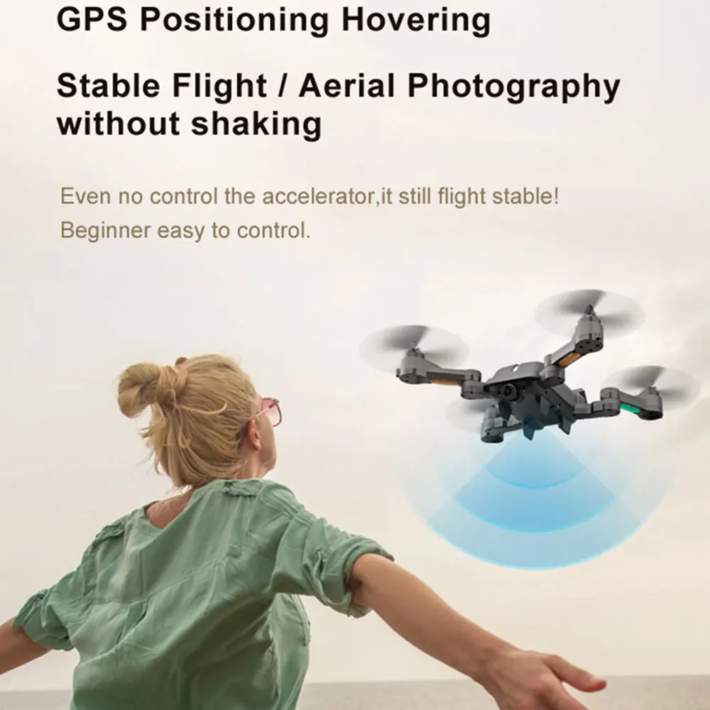 GPS Дрон с HD камерой складной Квадрокоптер функцией слежения за точкой Wi Fi FPV