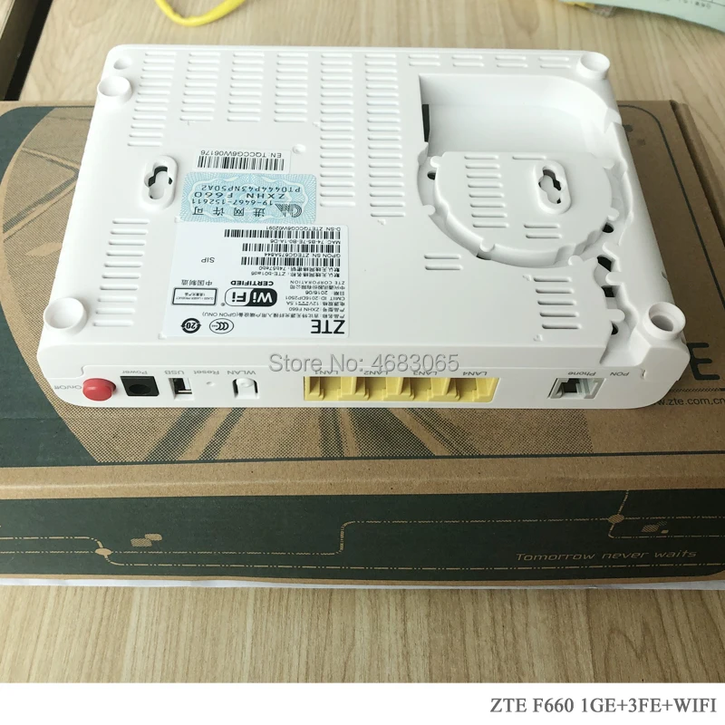 Оригинальный ZTE F660 6 0 zte zxhn gpon ont onu 1GE 3FE с Wi Fi волоконно оптический модем