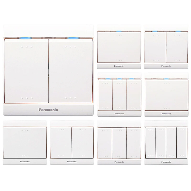 Panasonic домашний кнопочный переключатель ЕС/Великобритания Стандартный 1/2/3/4 Gang 1/2