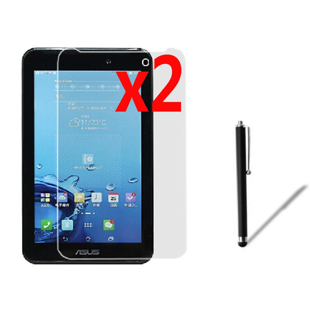 

2x Soft Ultra Clear Screen Protector +Stylus For Asus Memo Pad 7 ME175KG K00S FE170CG K012 ME70CX K01A ME176C K013 ME172V K0W 7"