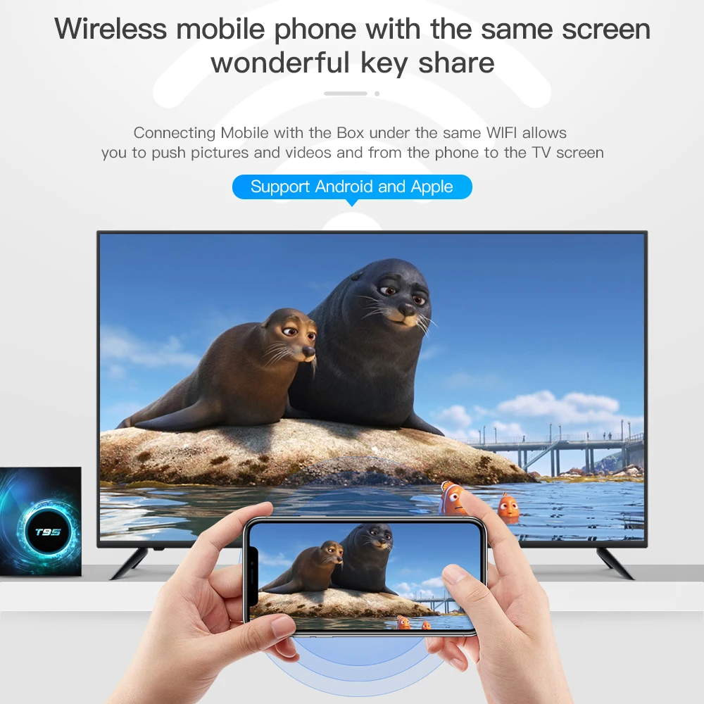 ILEPO 2020 Новая ТВ приставка T95 Android 10 0 4 ГБ 32 64 Гб 2 4G & 5G Wifi Bluetooth 5 четырехъядерная