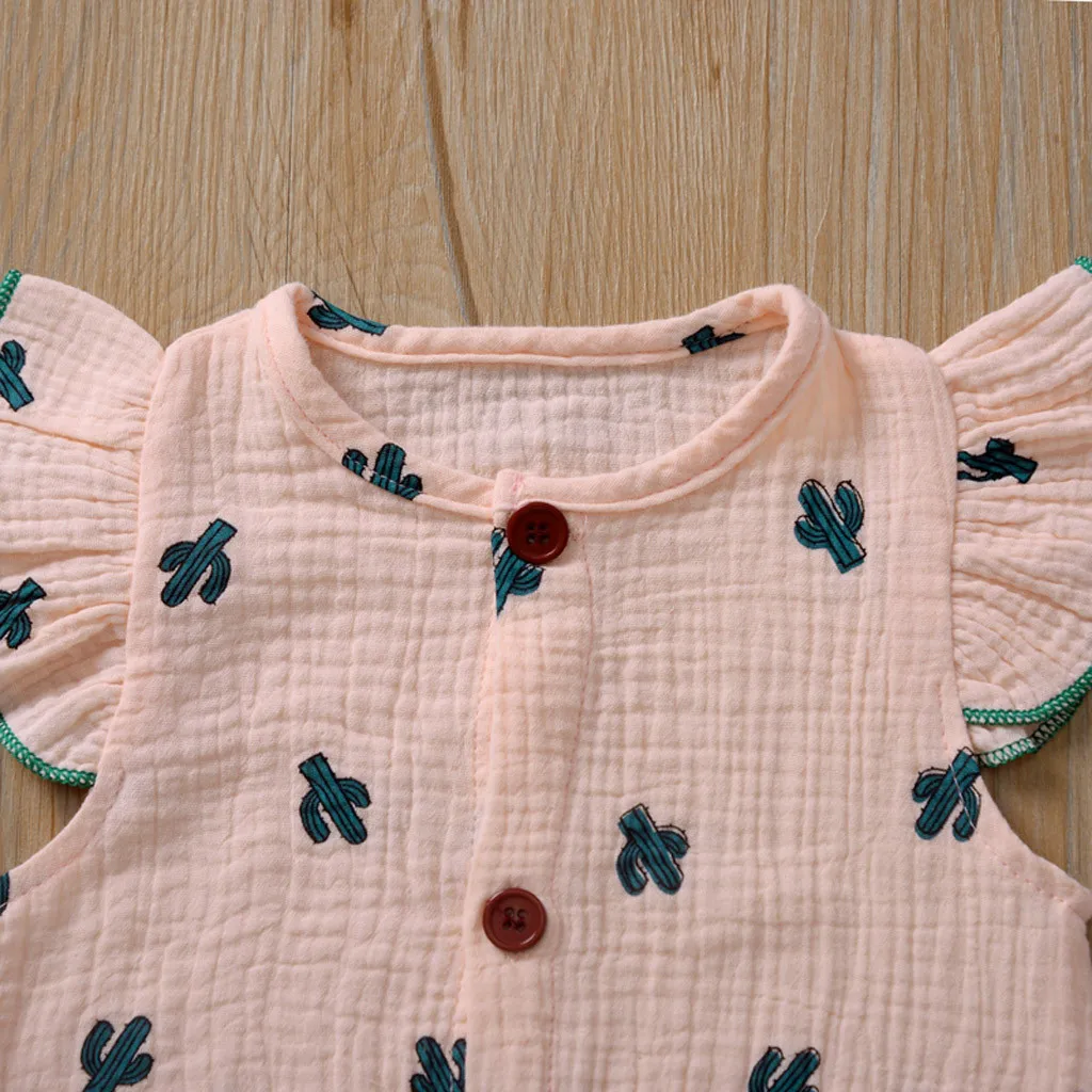 Комбинезон для новорожденных девочек хлопково-льняной наряд с рукавами летучая