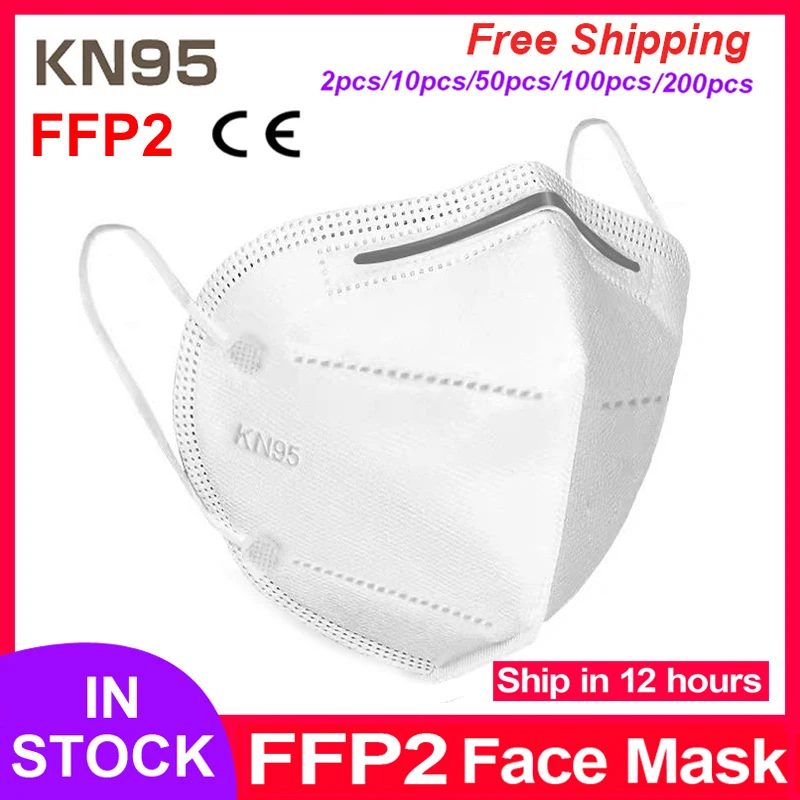 

CE FFP2 KN95 Mascarillas Dustproof Anti-fog Masque Breathable Face Masks Filtration Mouth Masks 5-Layer Mouth Muffle Cover Mask