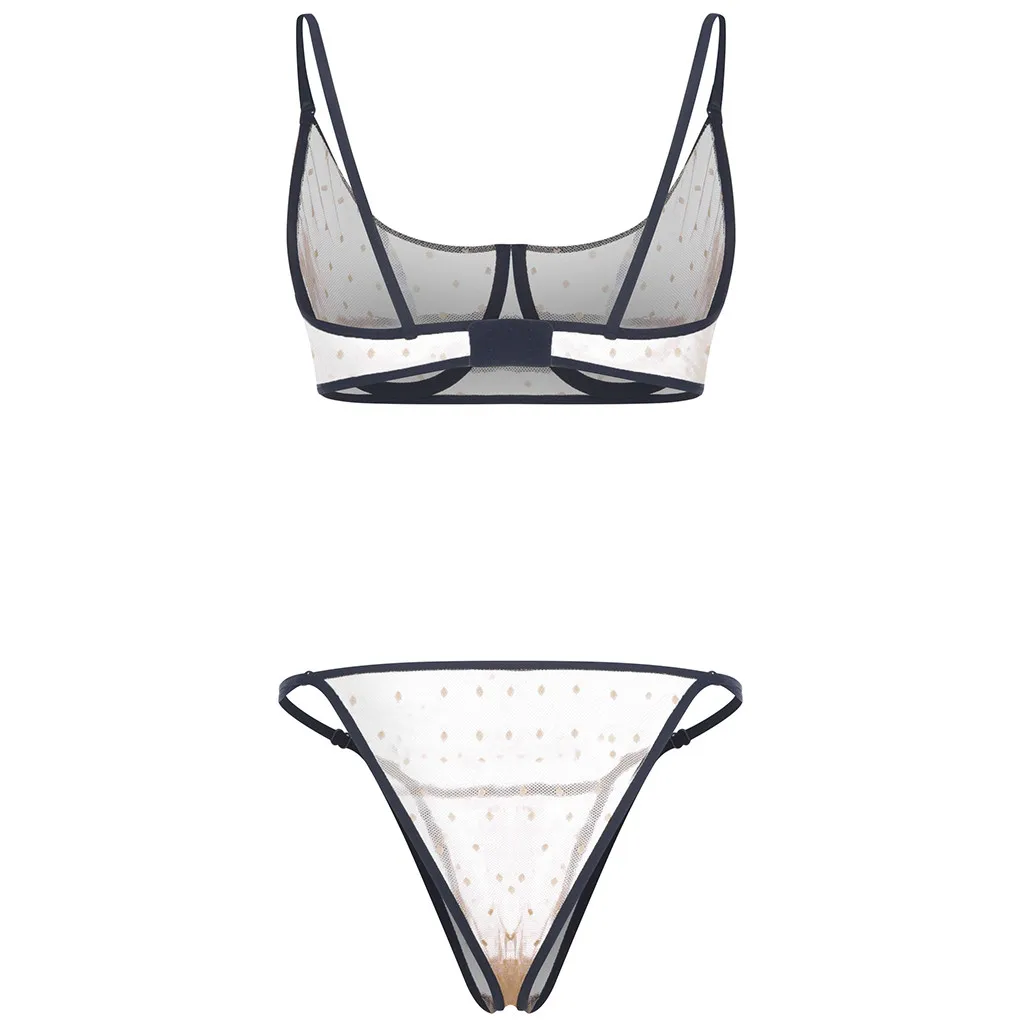 Сексуальный комплект из бюстгальтера и трусиков женское кружевное ажурное