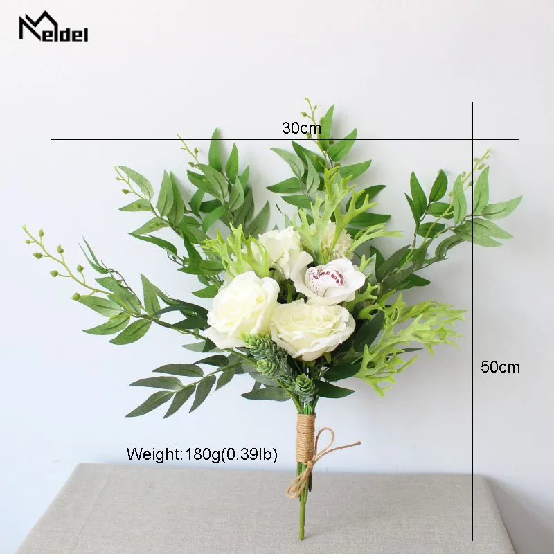 Свадебный букет Meldel ручной работы розовые цветы бело красные свадебные