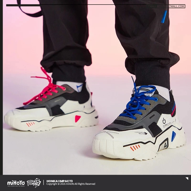 3D Game Honkai Impact 3 Cosplay Anime Sneakers Fervent Tempo Theme Colorblock Fashion Shoes Halloween Accessories Xmas Gift