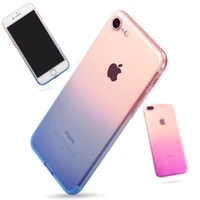 soft tpu phone case with dust plug for iphone 6 7 8 plus iphone xr x xs max 11 pro max clear gradient color phone case shell
