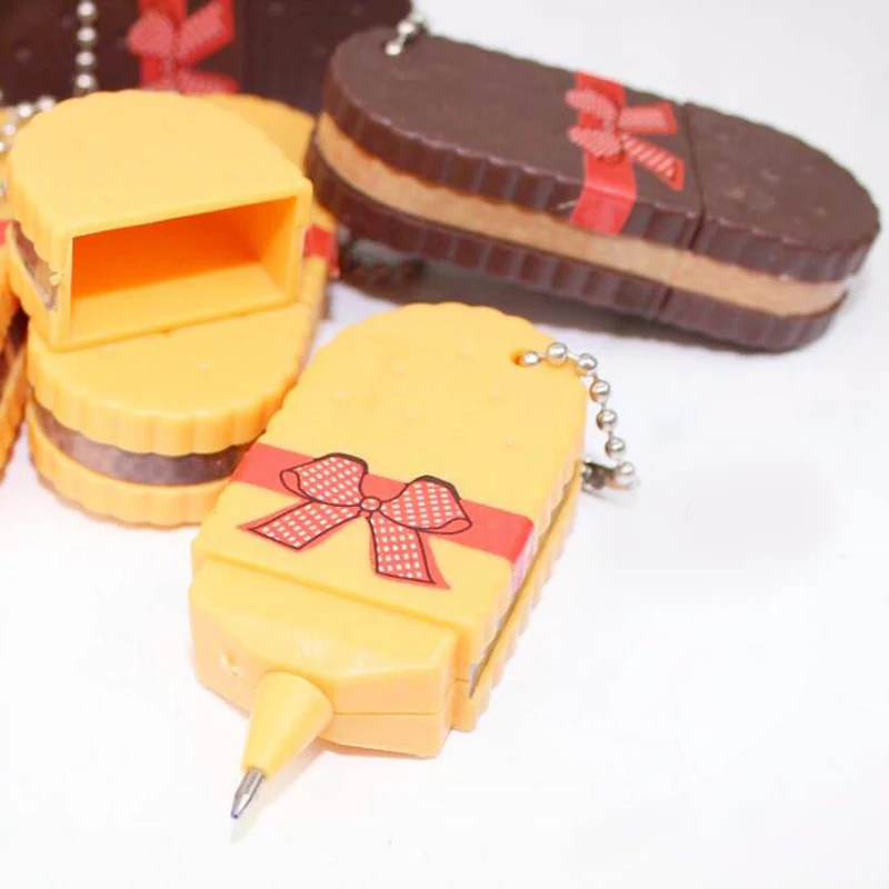 Новый мультфильм шоколадный сэндвич вафельный бисквит Синяя Шариковая ручка