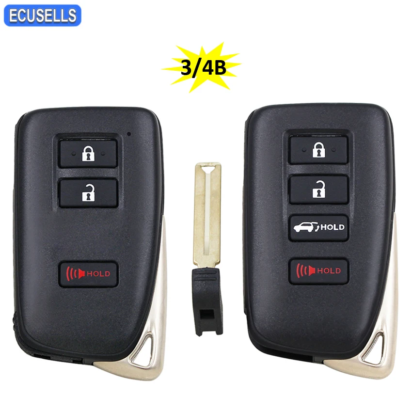 3/4 кнопочный смарт пульт дистанционного управления автомобильный ключ чехол (SUV)