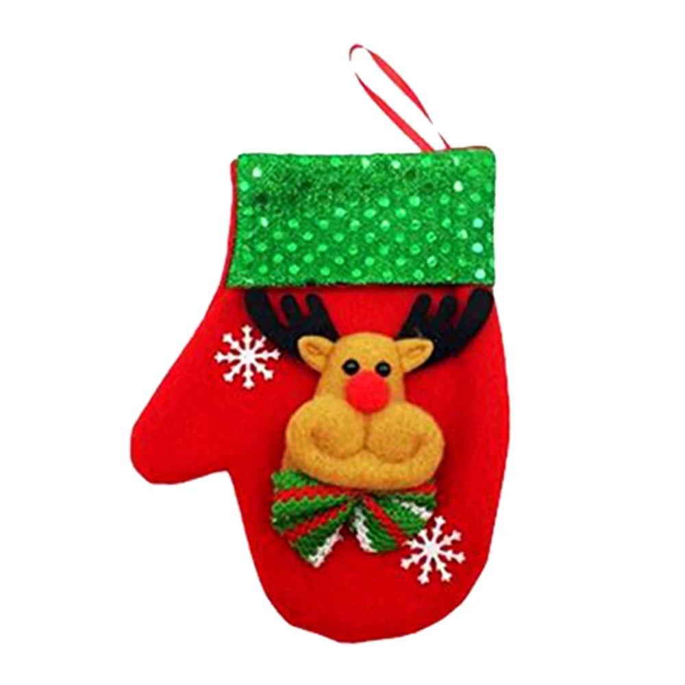 Рождественский Декор сумка для конфет тканевая кукла с блестками посуды форма