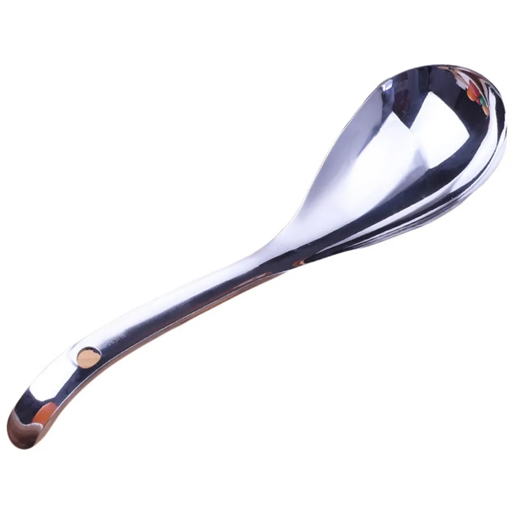 Практичная большая ложка из нержавеющей стали бытовая суповая Круглые ложки