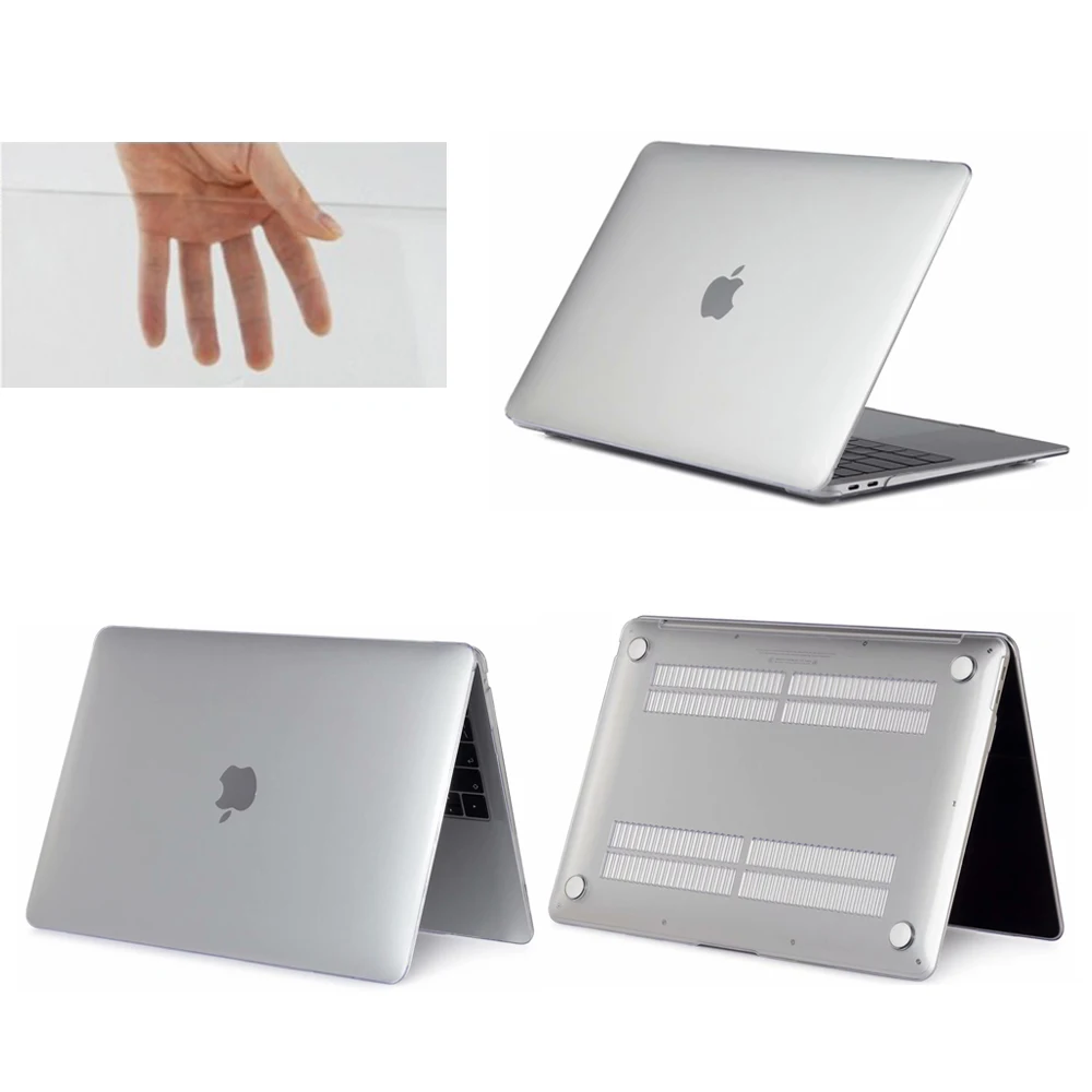Crystal Transparent Чехол для ноутбука Apple MacBook Air Pro retina 11 12 13 15 Mac Book 13,3 15,4 дюймов Чехол с сенсорной панелью+ чехол для клавиатуры - Цвет: Crystal Transparent