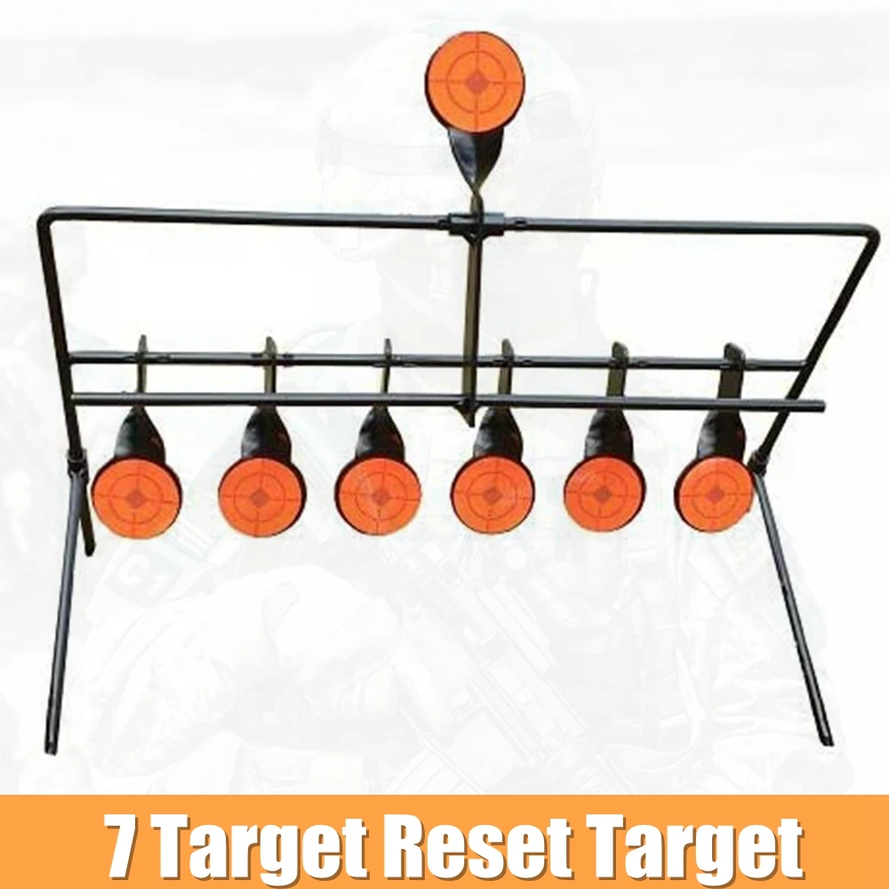 

7 Targets Reset Target for Shooting Training /Improve Hunting Shooting/for Tactical Airsoft practice Metal Paintball Accessory