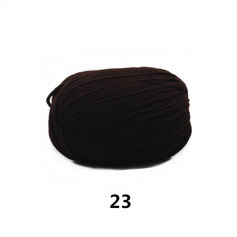23 12PCS 12 шт. тонкая хлопчатобумажная пряжа молочного цвета для вязания вязаная кукла Органическая пряжа для вязания крючком DIY новейшая оптом - Цвет: 23 12PCS