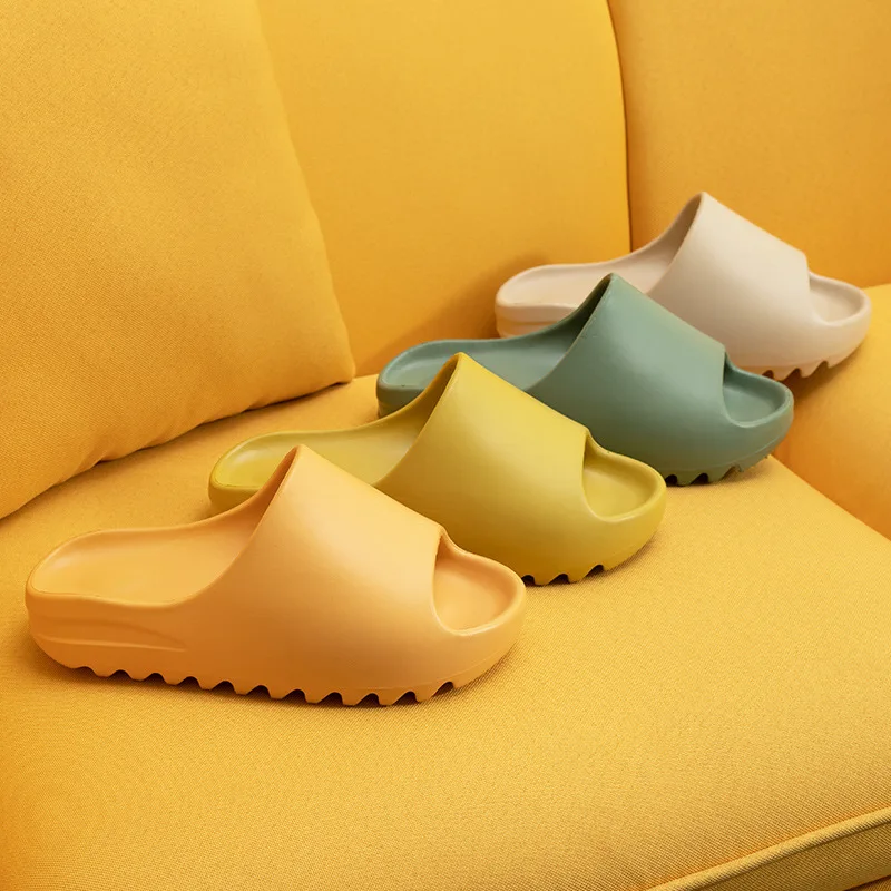 Men And Women Couple Thicken Summer Slippers Female Solid Color Home Indoor Shoes Serrated Edge Breathable Flip Flops |