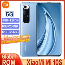 Global ROM Xiaomi Mi 10S 5G Smartphone Snapdragon 870 CPU 108MP 4 Camera 90HZ Refresh AMOLED Screen 4600mAh Battery NFC