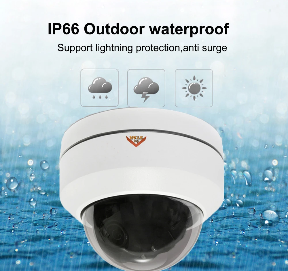 1080P Full HD PTZ POE IP Камера Водонепроницаемый Крытый сети видеонаблюдения 5xzoom P2P