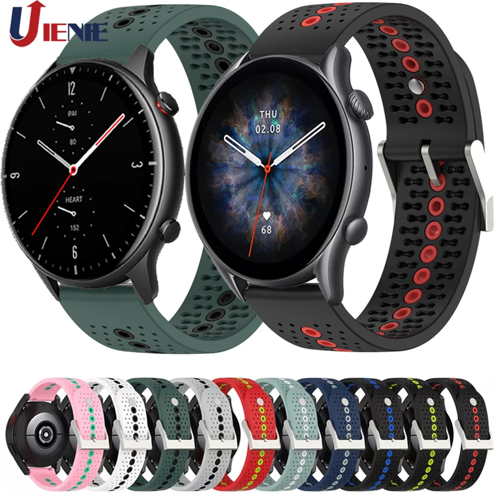 

Ремешок силиконовый для часов Huami Amazfit GTR 3 Pro 2 2e, спортивный браслет для часов Pace Stratos 2, 22 мм, gtr2 gtr3