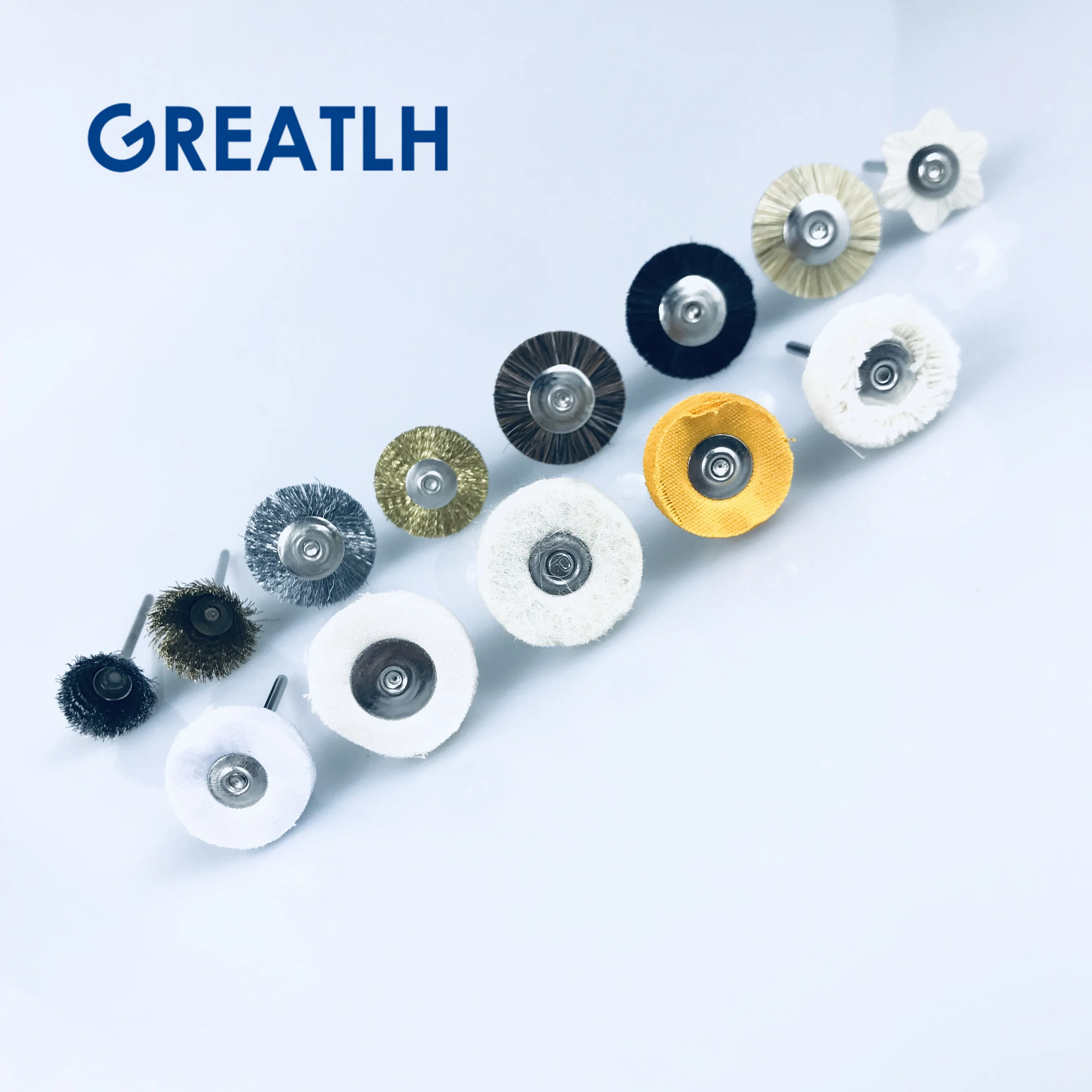 Cloth Polishing Dental Lab Brush Wheel Polishers for Rotary Tools 2.35mm technician tools