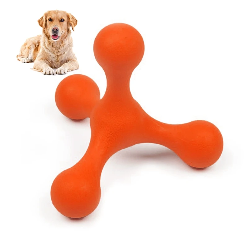 orange No Pour клеевая игрушка для жевания собаки резиновый молярный укус устойчивая игрушка для домашних животных Нетоксичная Безопасность Красочные расточные игрушки чистка зубов обучающая игрушка - Цвет: orange