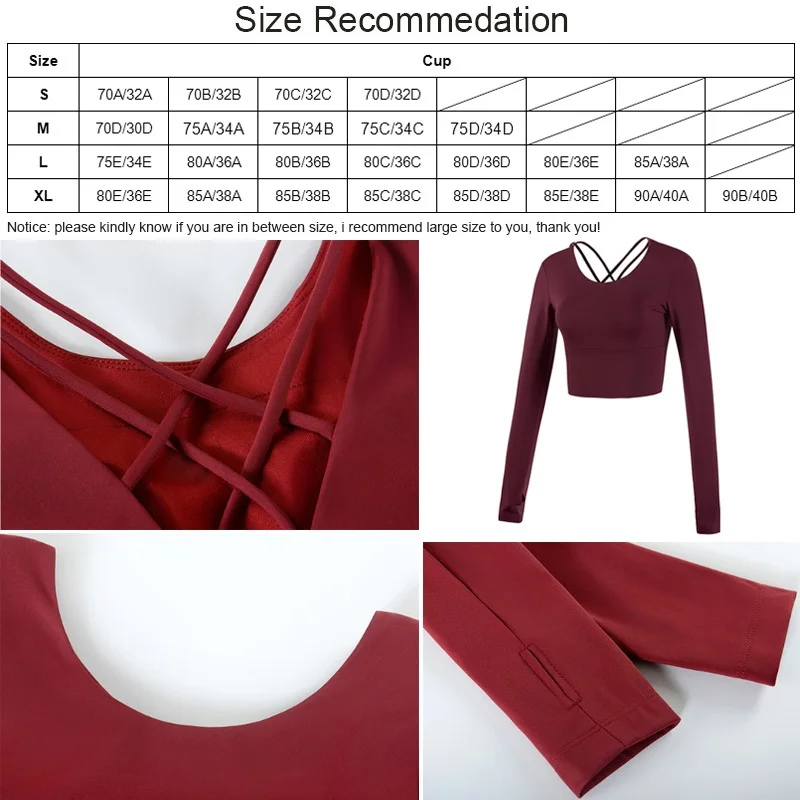 

Cloud Hide Sexy Sports Bra Women Fitness Long Sleeve Underwear Blouse Push Up Yoga Crop Top Running Gym Shirt Winter Activewear