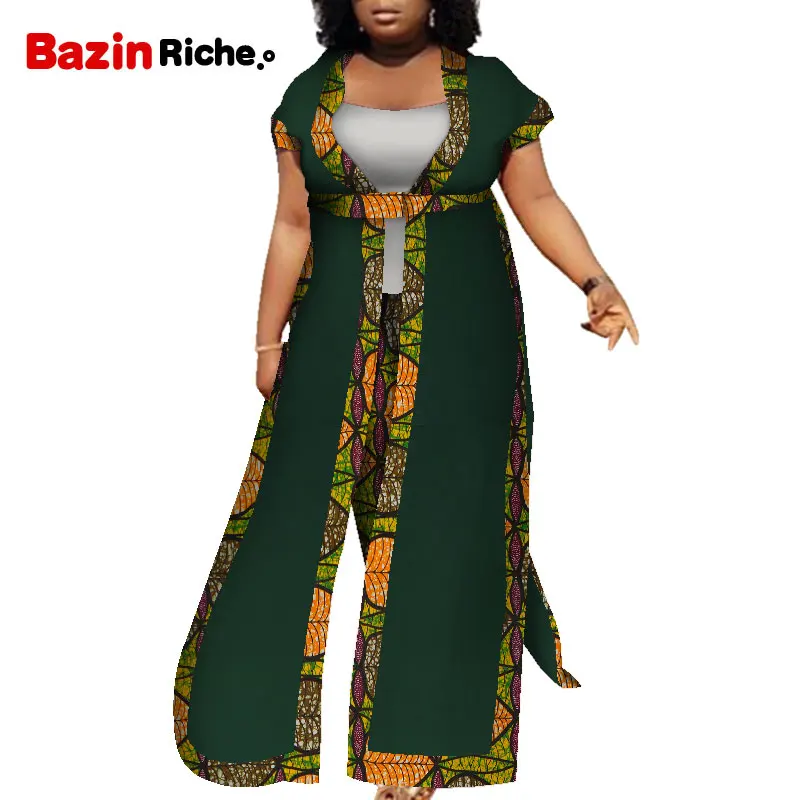 Костюм женский из 2 предметов в африканском стиле Модный комплект 2021 жилет +