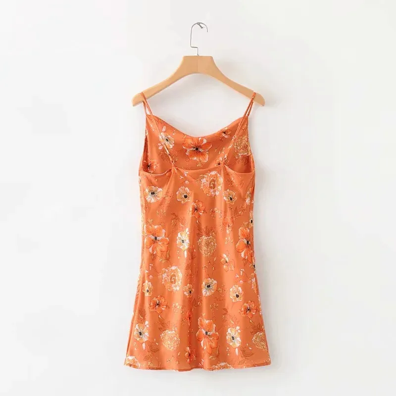 

New Arrival 2020 Women Print Mini Dress Summer Fashion Casual Spaghetti Straps Slim Sexy Dress