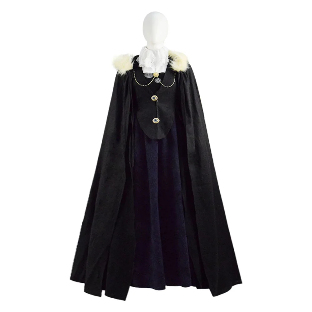 

Cossky Diana епископ косплей костюм ведьмы женский черный наряд платье плащ полный комплект