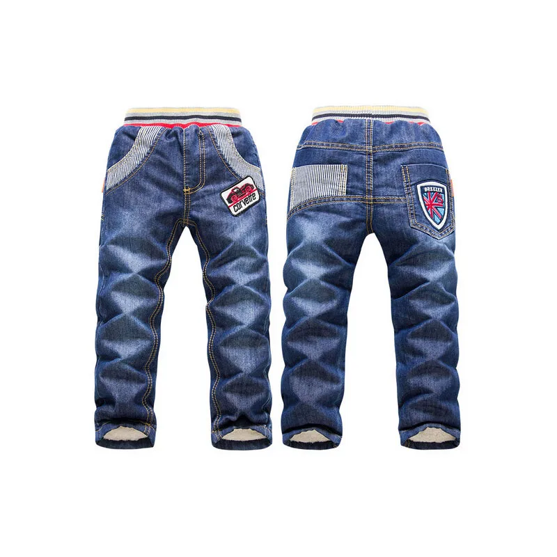

2020 New Baby Boys Kids Clothing High Quality Thicken Winter Warm Cashmere Jeans Wild Little Feet Pants children Jeans BJ01