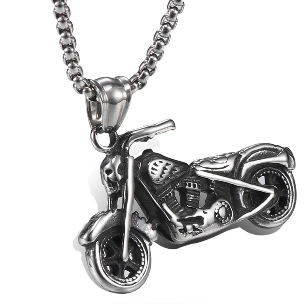 Мужской Байкерский кулон из нержавеющей стали винтажный стиль ожерелье с