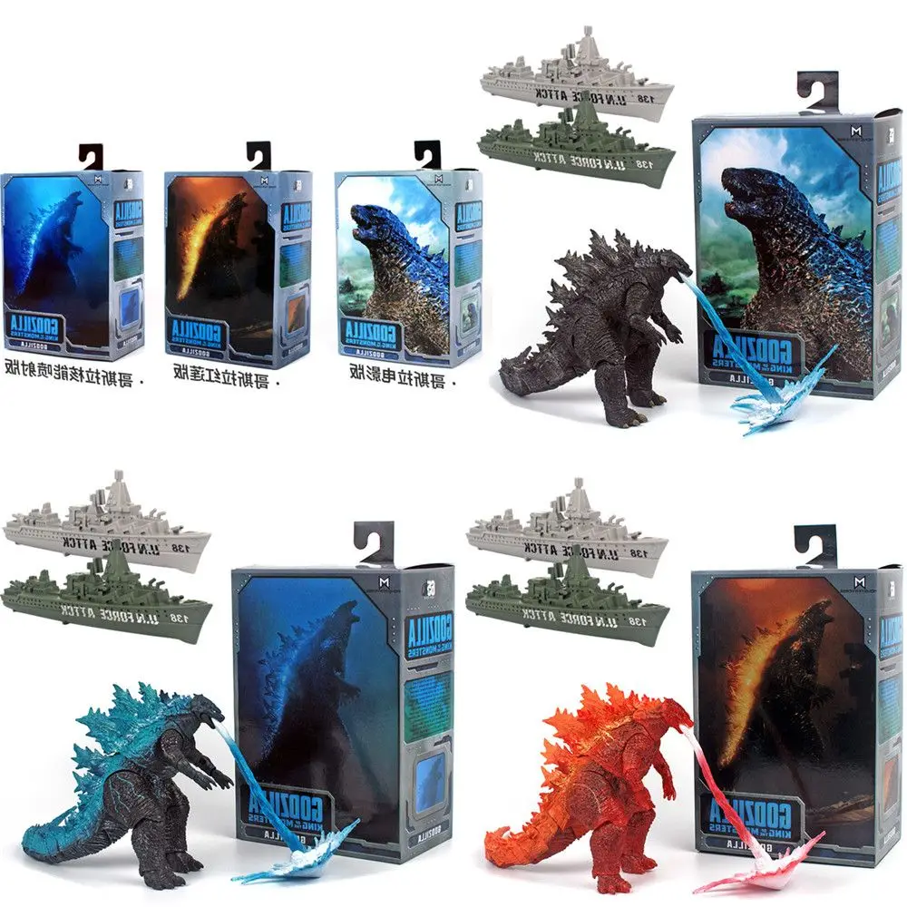 

22CM Godzilla Battleship Dinosaur And Atomic Beam Cosplay Model Toy Collection Series Children's Birthday And Christmas Gifts