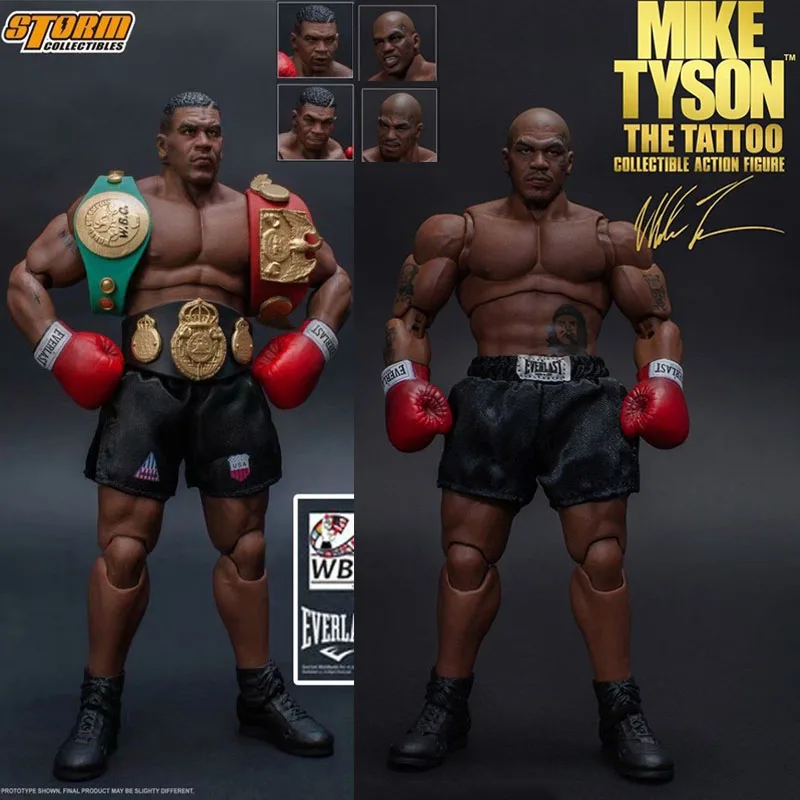 3 Head Face Storm Toys Boxing Boxer Champion Mike Tyson Final Round Mike Tyson Action Figure Collectible Model Toy