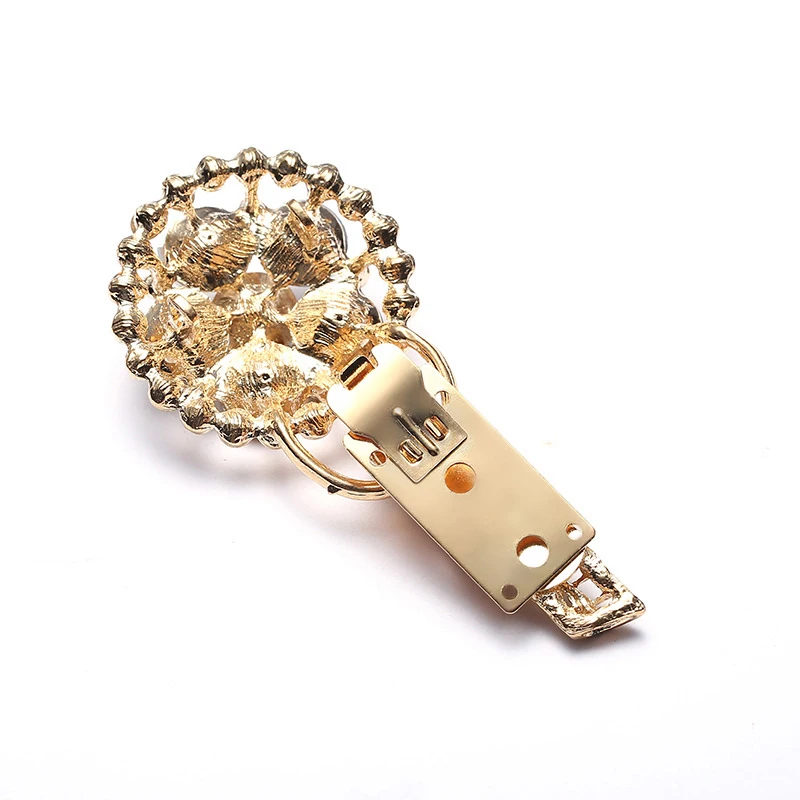 Украшение для свитера и блузки модная пряжка с кристаллами в стиле ретро